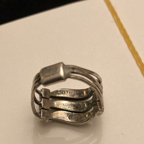 Sterling Silver Marcasite Harem-style Pinky Ring; EUC - Picture 3 of 5